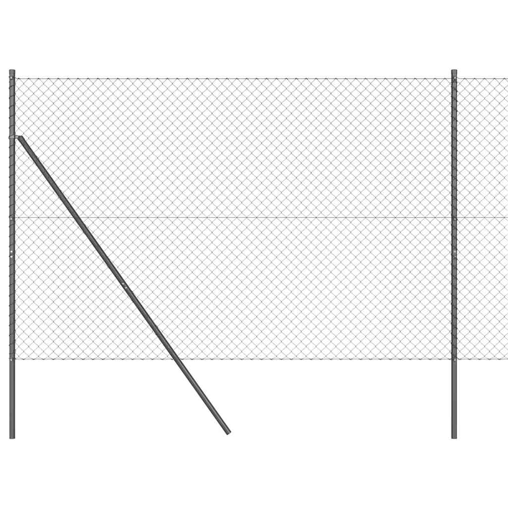 Afrasteringspaal Grijs 10 x 1,5 m (40 x 40 mm gaas)