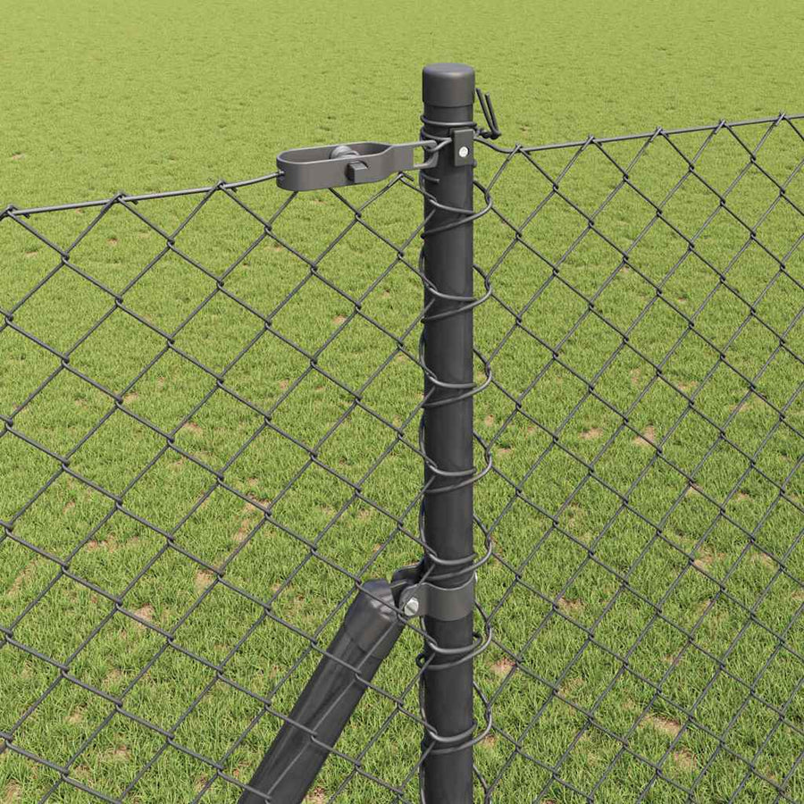 Afrasteringspaal Grijs 10 x 1,6 m (40 x 40 mm gaas)