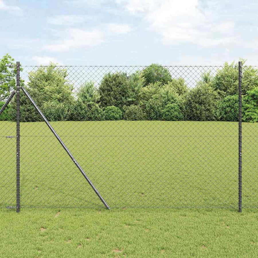 Afrasteringspaal Grijs 10 x 1,6 m (40 x 40 mm gaas)