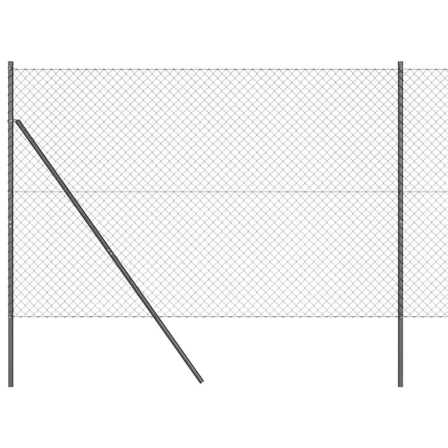 Afrasteringspaal Grijs 10 x 1,6 m (40 x 40 mm gaas)