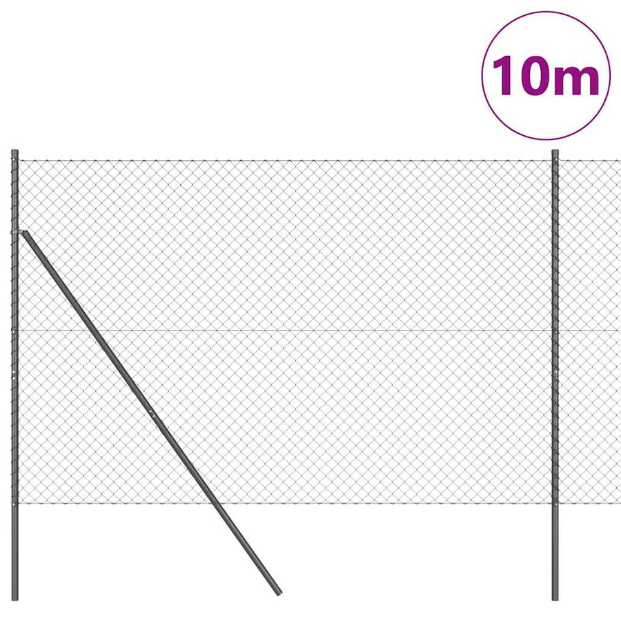 Afrasteringspaal Grijs 10 x 1,6 m (40 x 40 mm gaas)