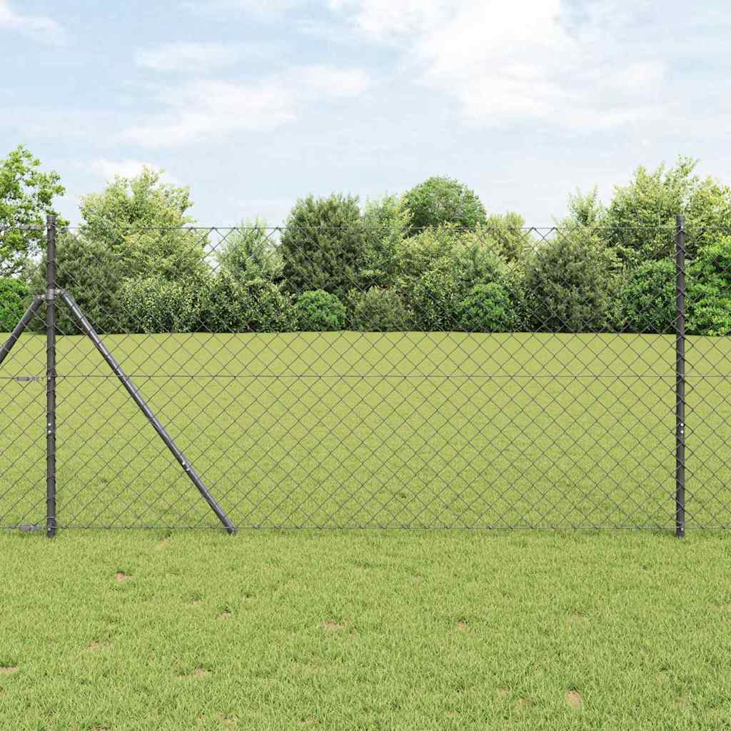 Afrasteringspaal Grijs 10 x 1,2 m (60 x 60 mm gaas)