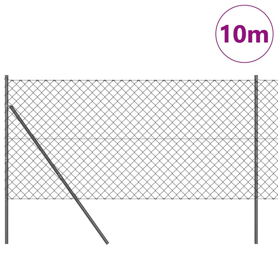 Afrasteringspaal Grijs 10 x 1,2 m (60 x 60 mm gaas)