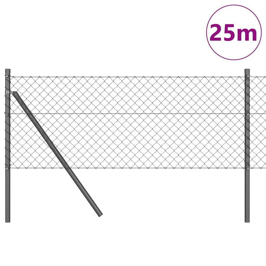 Afrasteringspaal Grijs 25 x 0,6 m (40 x 40 mm gaas)