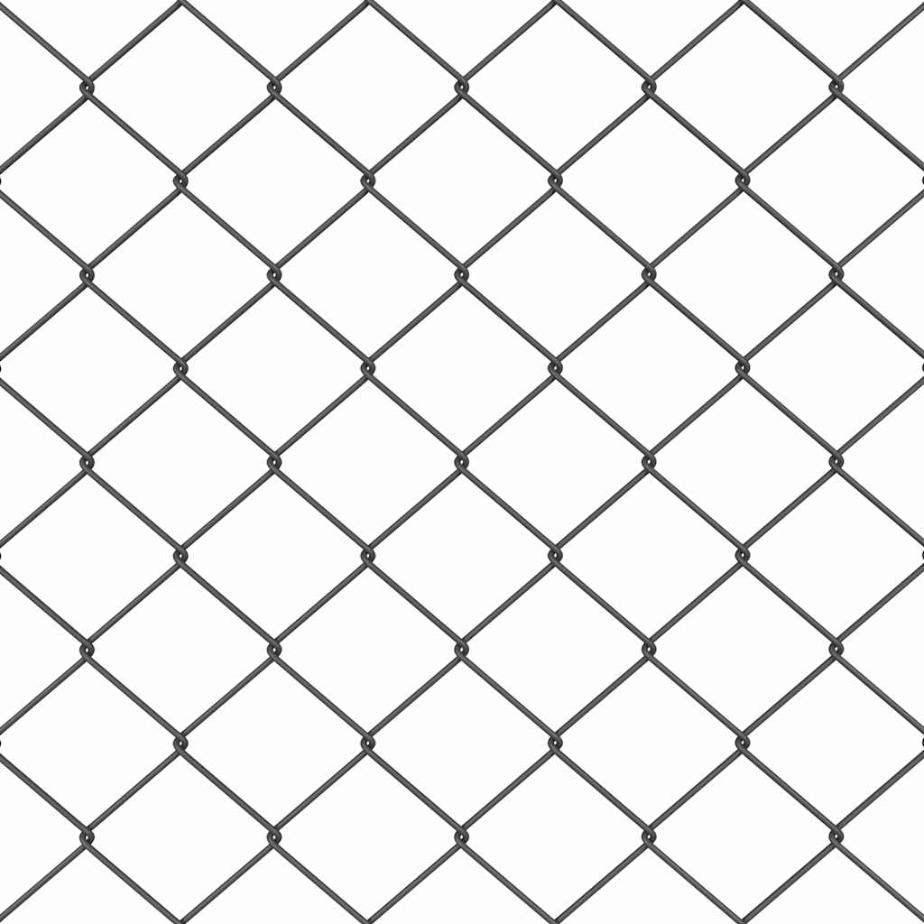 Afrasteringspaal Grijs 25 x 1 m (40 x 40 mm gaas) Staal en PVC