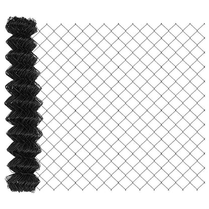 Afrasteringspaal Grijs 25 x 1 m (40 x 40 mm gaas) Staal en PVC
