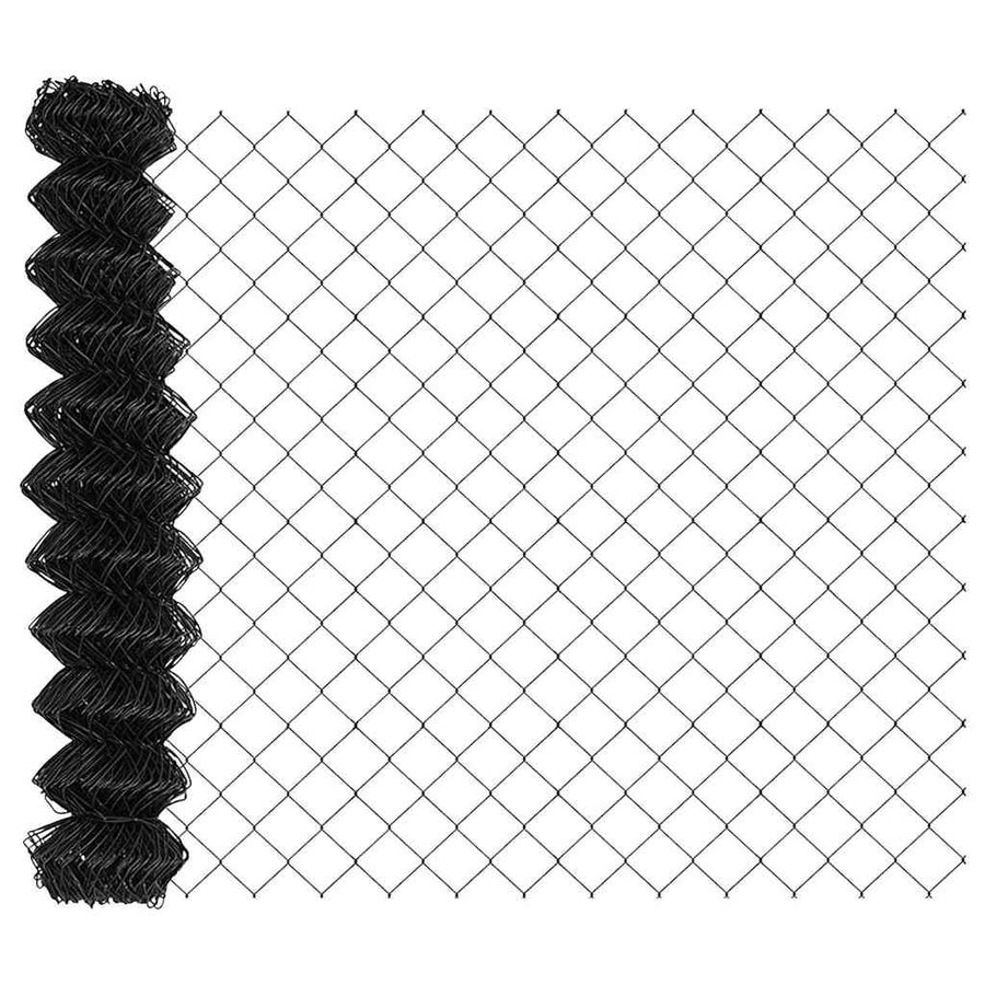 Afrasteringspaal Grijs 25 x 1 m (40 x 40 mm gaas) Staal en PVC