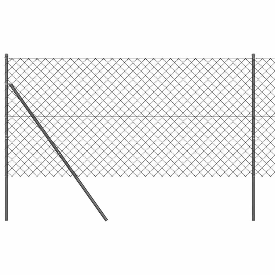 Afrasteringspaal Grijs 25 x 1 m (60 x 60 mm gaas) Staal