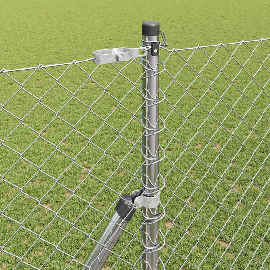 Afrasteringspaal Zilver 10 x 1,5 m (40 x 40 mm gaas) Staal