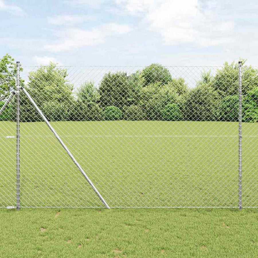Afrasteringspaal Zilver 10 x 1,6 m (40 x 40 mm gaas) Staal