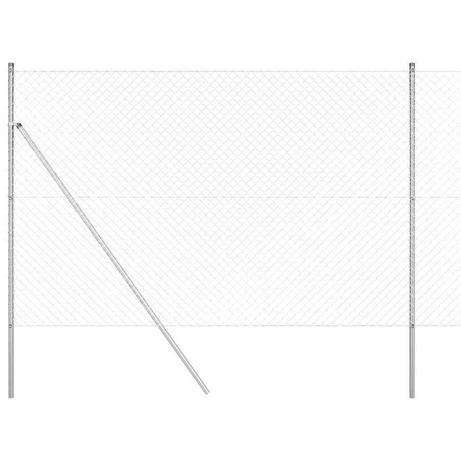 Afrasteringspaal Zilver 10 x 1,6 m (40 x 40 mm gaas) Staal