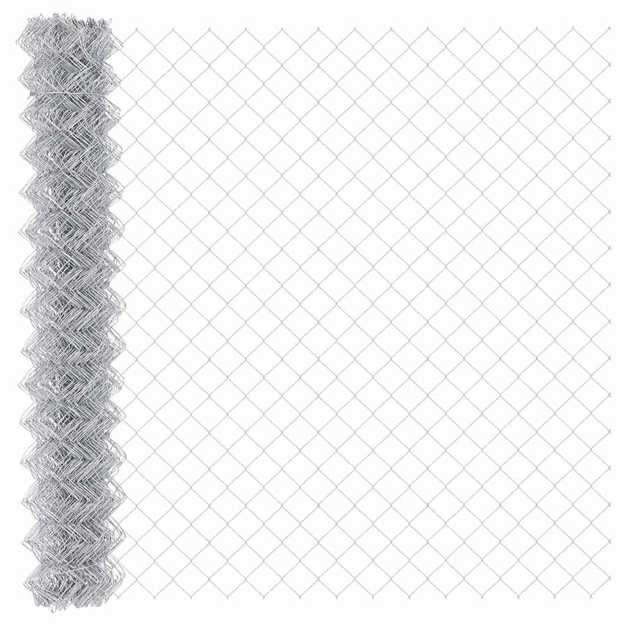 Afrasteringspaal Zilver 10 x 1,6 m (40 x 40 mm gaas) Staal