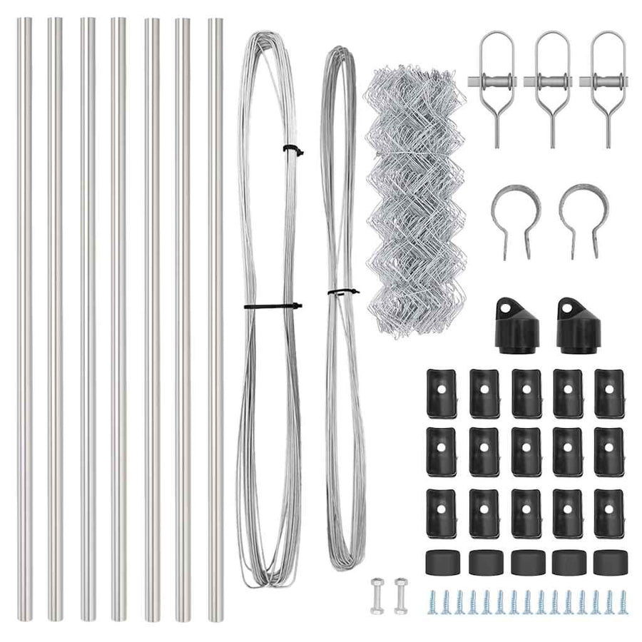 Afrasteringspaal Zilver 10 x 0,4 m (60 x 60 mm gaas) Staal