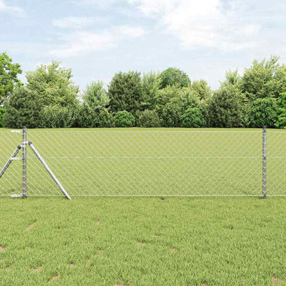 Afrasteringspaal Zilver 25 x 0,6 m (40 x 40 mm gaas) Staal