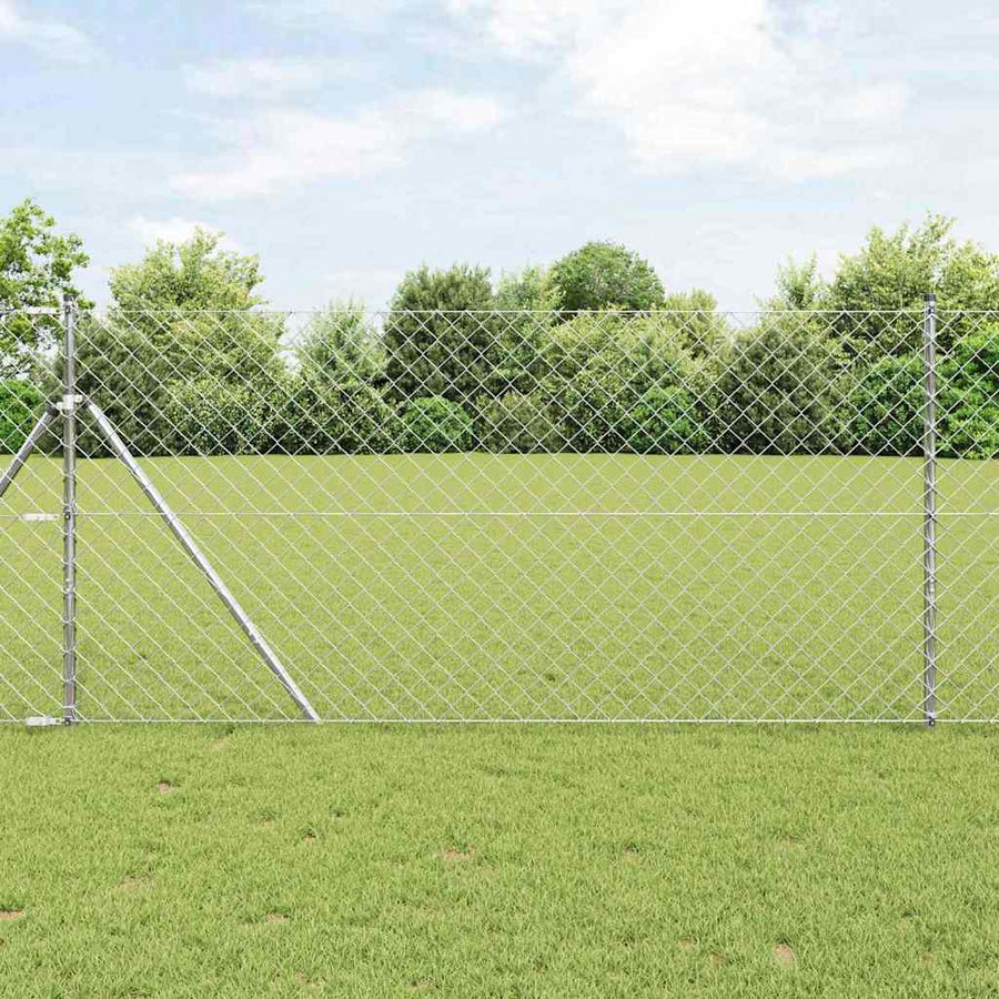 Afrasteringspaal Zilver 25 x 1,2 m (60 x 60 mm gaas) Staal