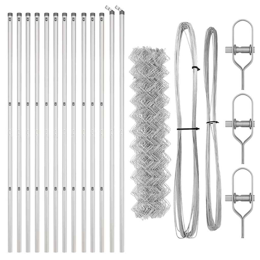 Afrasteringspaal Zilver 25 x 1,2 m (60 x 60 mm gaas) Staal