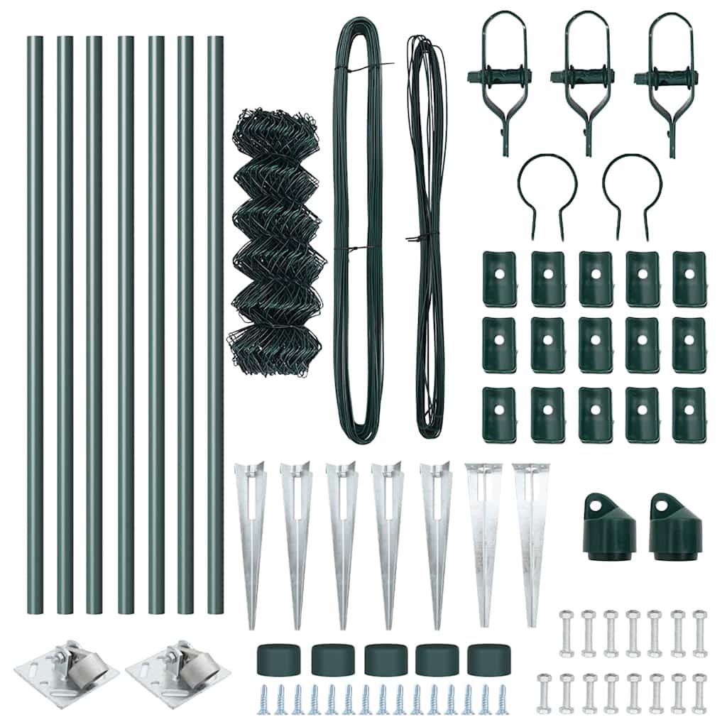 Afrasteringspaal Groen 10 x 0,6 m (40 x 40 mm gaas)