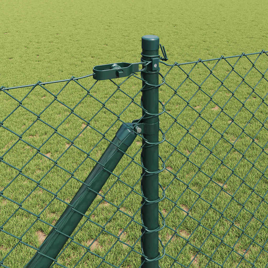 Afrasteringspaal Groen 10 x 1 m (40 x 40 mm gaas) Staal en PVC