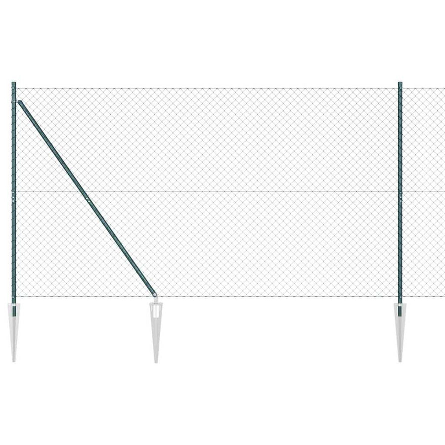 Afrasteringspaal Groen 10 x 1,5 m (40 x 40 mm gaas)