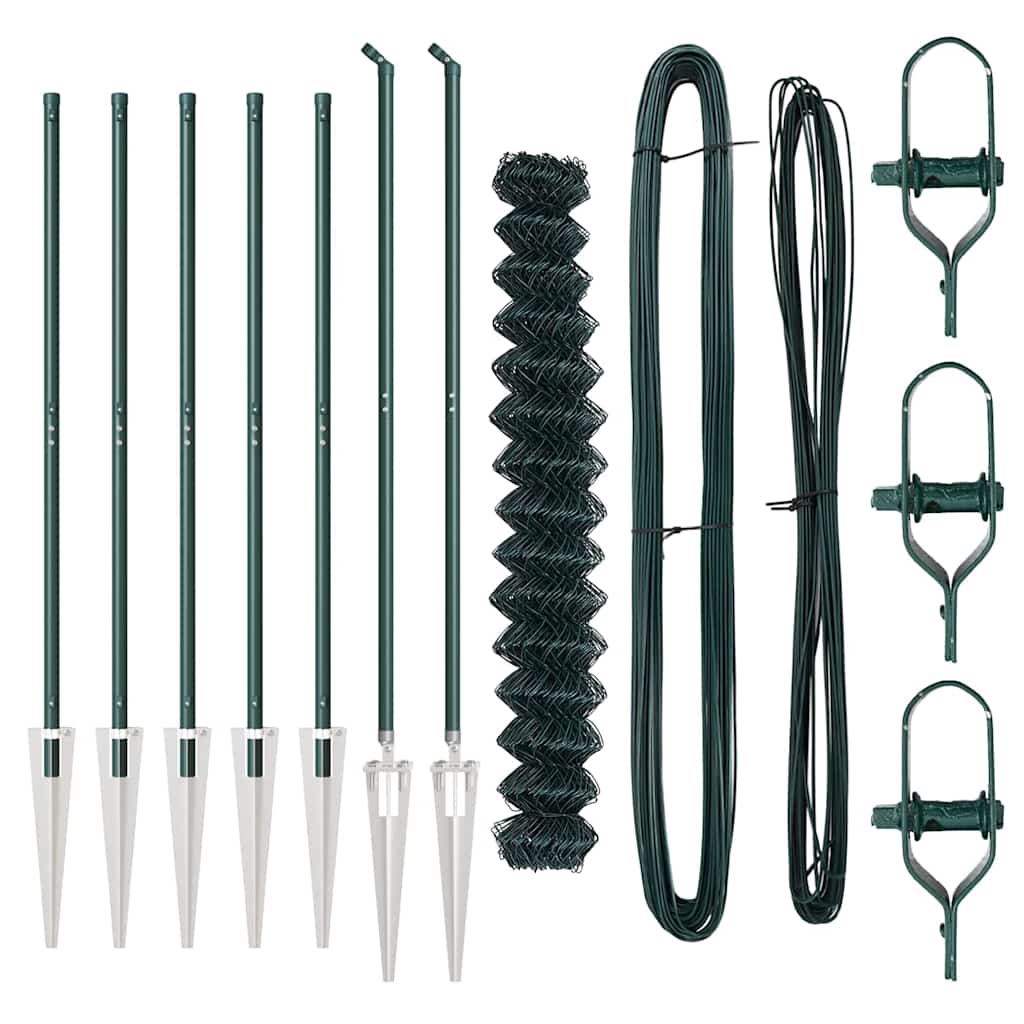 Afrasteringspaal Groen 10 x 1,5 m (40 x 40 mm gaas)