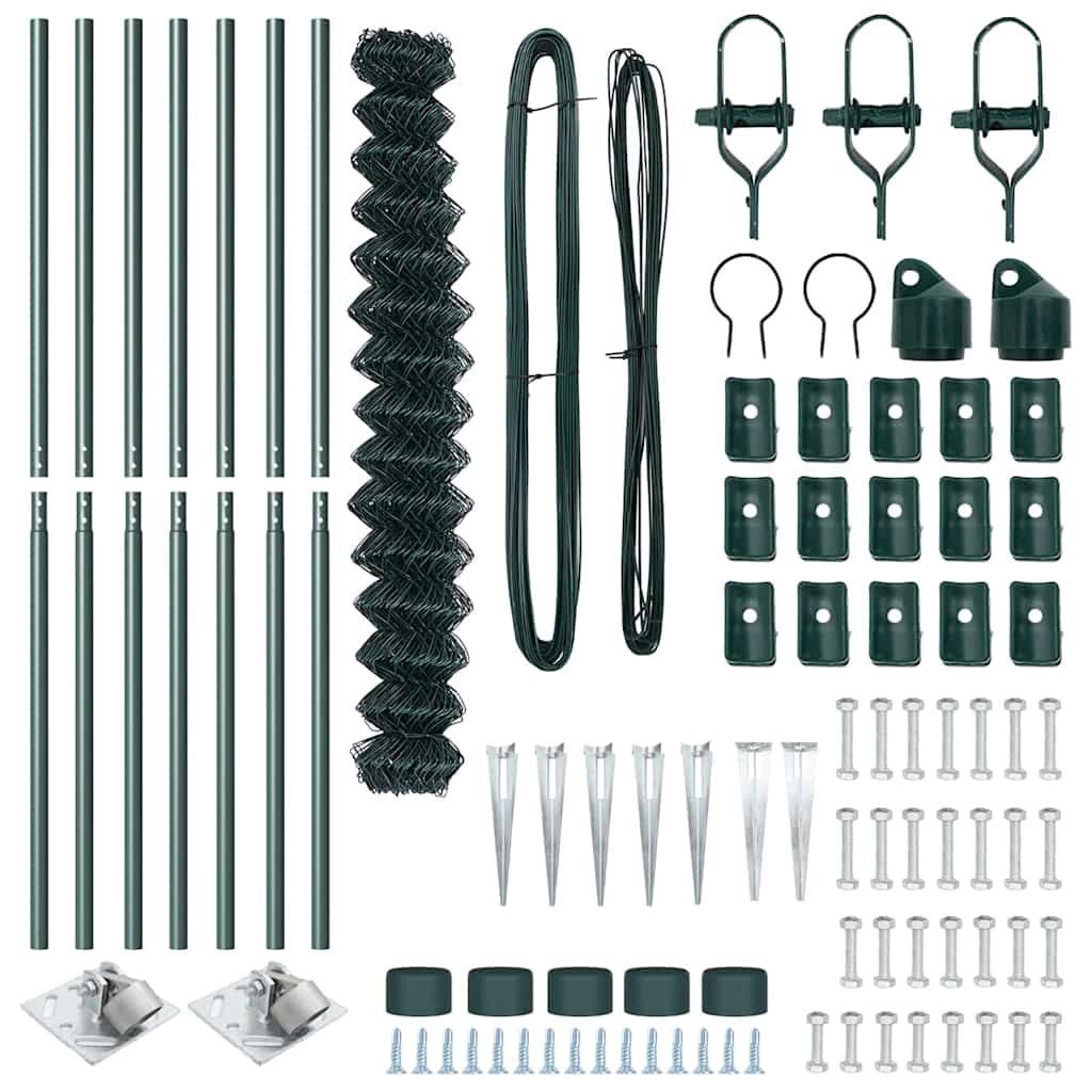 Afrasteringspaal Groen 10 x 1,5 m (40 x 40 mm gaas)