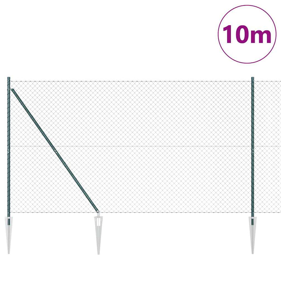 Afrasteringspaal Groen 10 x 1,5 m (40 x 40 mm gaas)