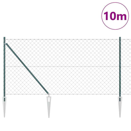 Afrasteringspaal Groen 10 x 1 m (60 x 60 mm gaas) Staal en PVC