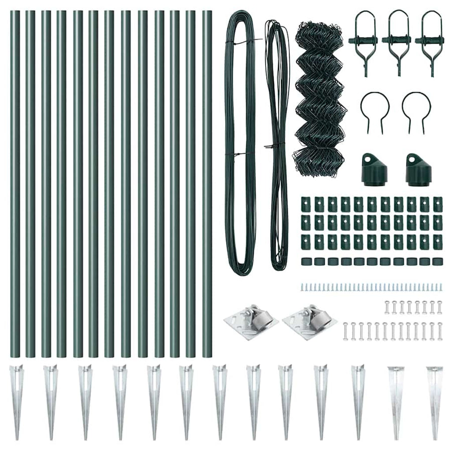 Afrasteringspaal Groen 25 x 0,4 m (40 x 40 mm gaas)