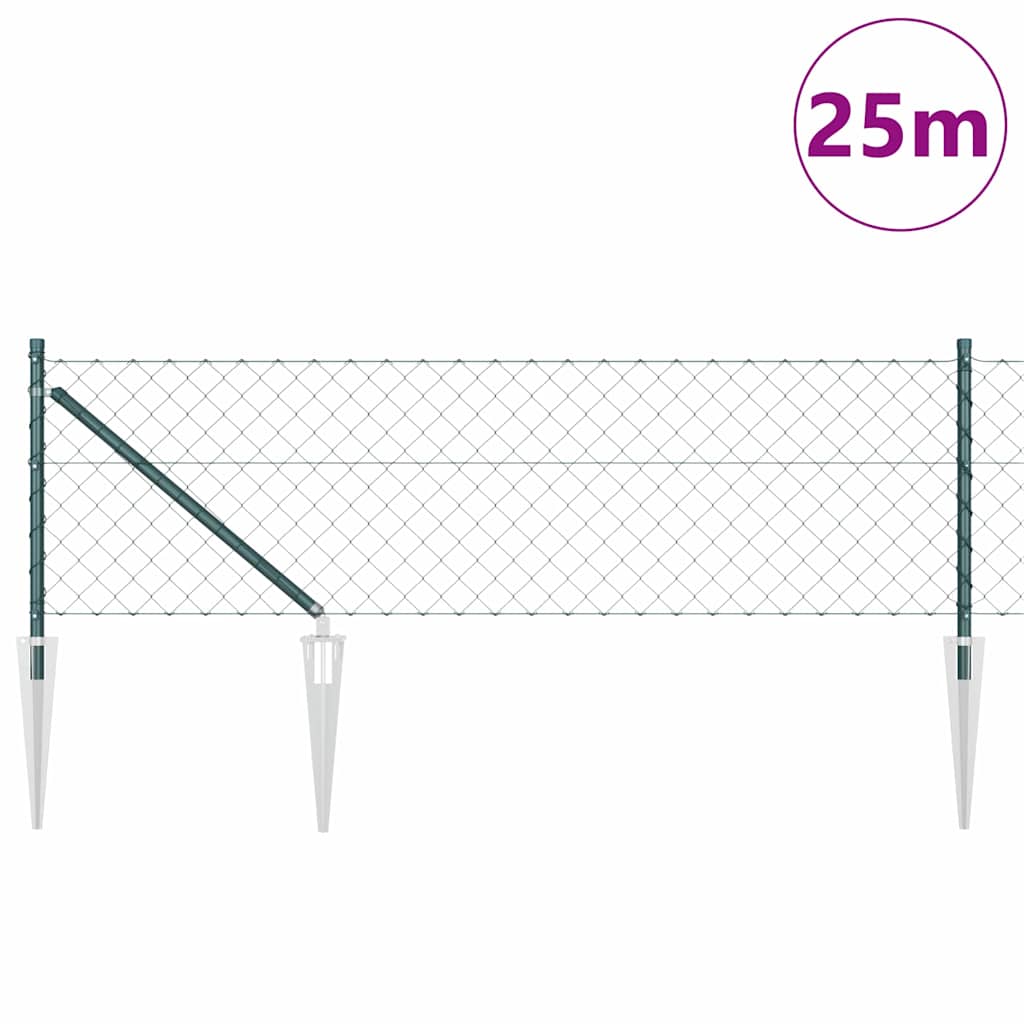 Afrasteringspaal Groen 25 x 0,6 m (60 x 60 mm gaas)