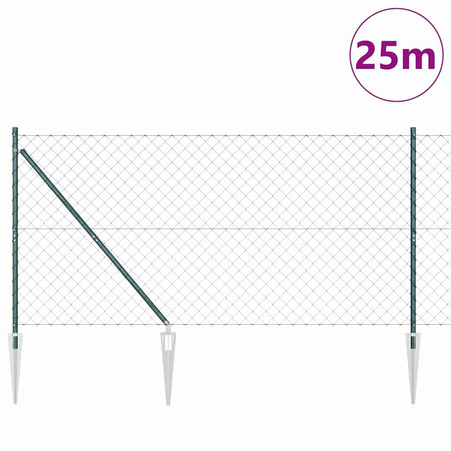 Afrasteringspaal Groen 25 x 1,2 m (60 x 60 mm gaas)