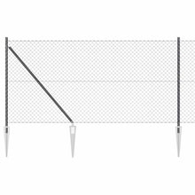 Afrasteringspaal Grijs 10 x 1 m (40 x 40 mm gaas) Staal en PVC