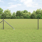 Afrasteringspaal 250 cm staal grijs