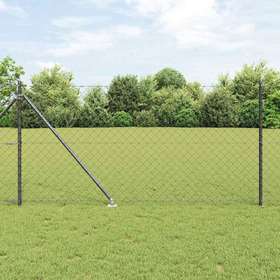 Afrasteringspaal Grijs 25 x 1 m (60 x 60 mm gaas) Staal