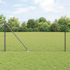 Afrasteringspaal 250 cm grijs staal PVC