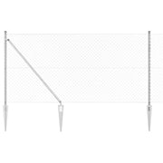 Afrasteringspaal 100 cm staal zilver