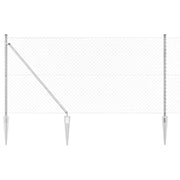 Afrasteringspaal 100 cm staal zilver