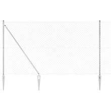 Afrasteringspaal Zilver 10 x 1,5 m (40 x 40 mm gaas) Staal