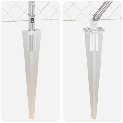 Afrasteringspaal Zilver 10 x 1,5 m (60 x 60 mm gaas) Staal