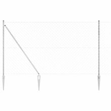 Afrasteringspaal Zilver 10 x 1,5 m (60 x 60 mm gaas) Staal