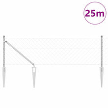 Afrasteringspaal Zilver 25 x 0,4 m (60 x 60 mm gaas) Staal