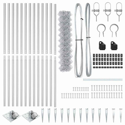 Afrasteringspaal Zilver 25 x 1,2 m (60 x 60 mm gaas) Staal