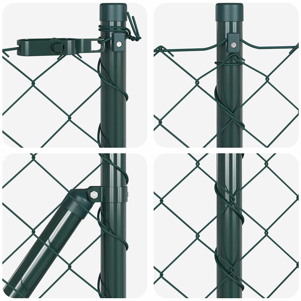 Afrasteringspaal Groen 10 x 1 m (60 x 60 mm gaas) Staal en PVC