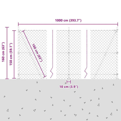 Afrasteringspaal Groen 10 x 1,5 m (60 x 60 mm gaas)