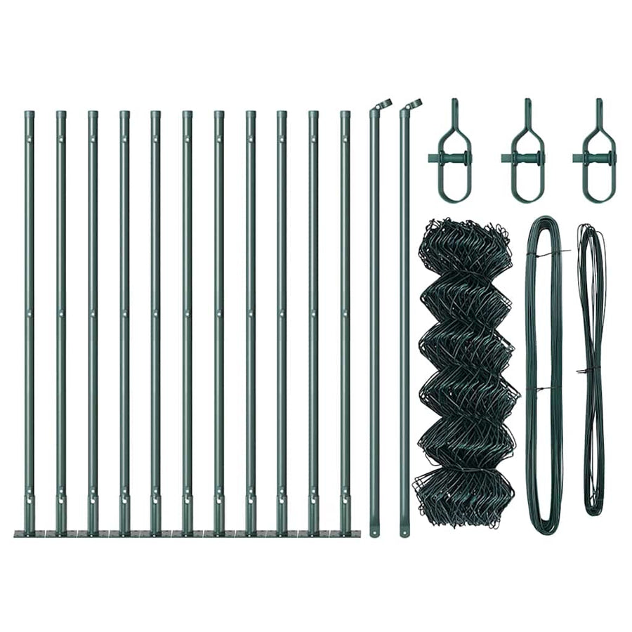 Palen set Zilver 25 x 0,6 m Gegalvaniseerd staal