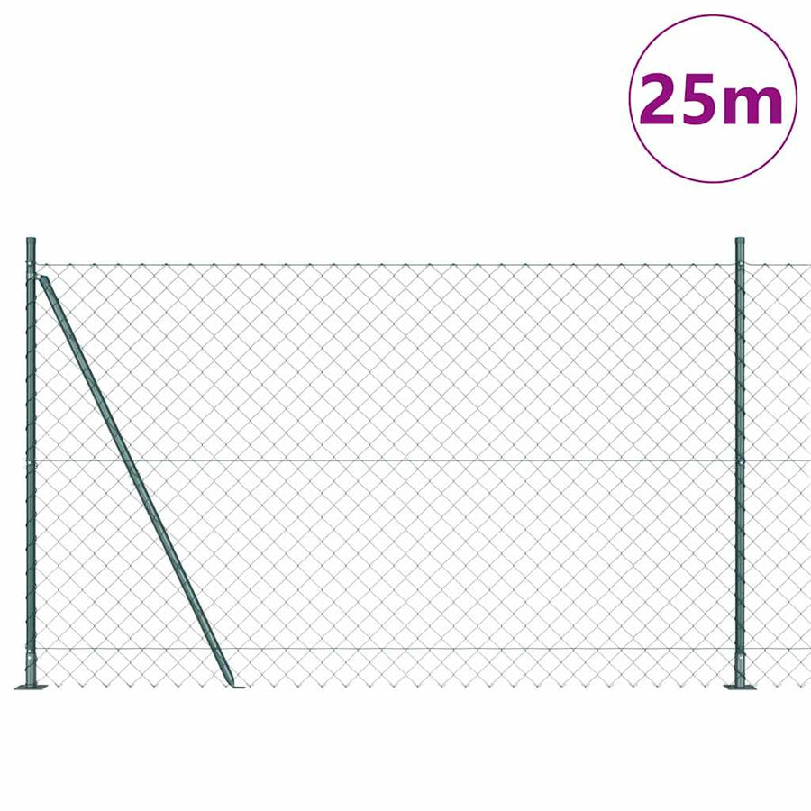Afrasteringspaal Groen 1,5 x 25 m (60 x 60 mm gaas) Staal