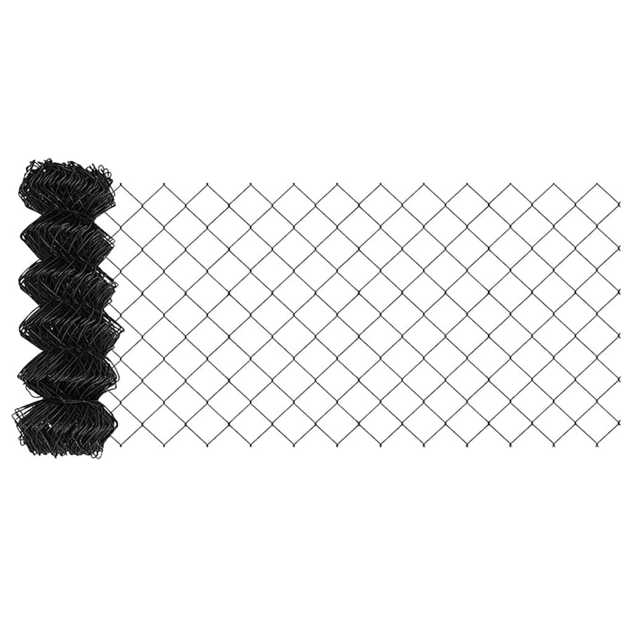 Afrasteringspaal Grijs 10 x 0,6 m (40 x 40 mm gaas)