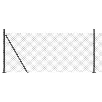 Afrasteringspaal Grijs 10 x 0,8 m (40 x 40 mm gaas)