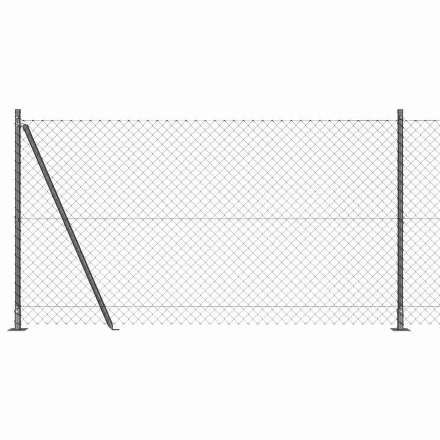 Afrasteringspaal Grijs 10 x 1,2 m (40 x 40 mm gaas)