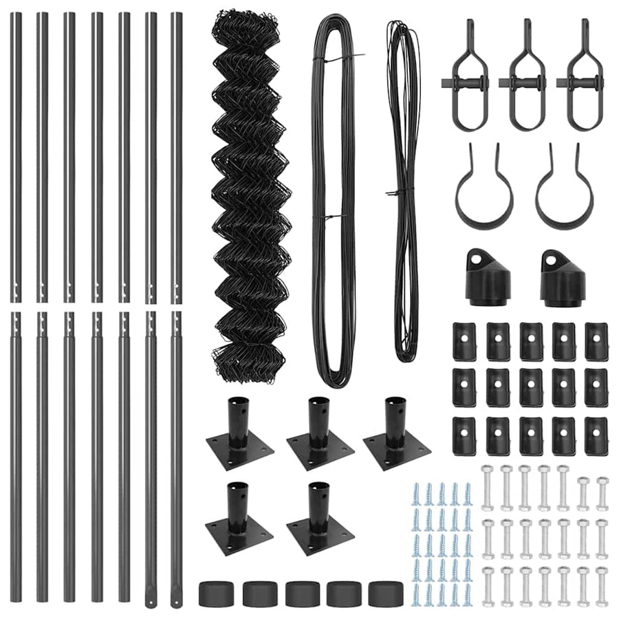 Afrasteringspaal Grijs 10 x 1,2 m (40 x 40 mm gaas)