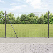 Afrasteringspaal staal grijs 1,4 m